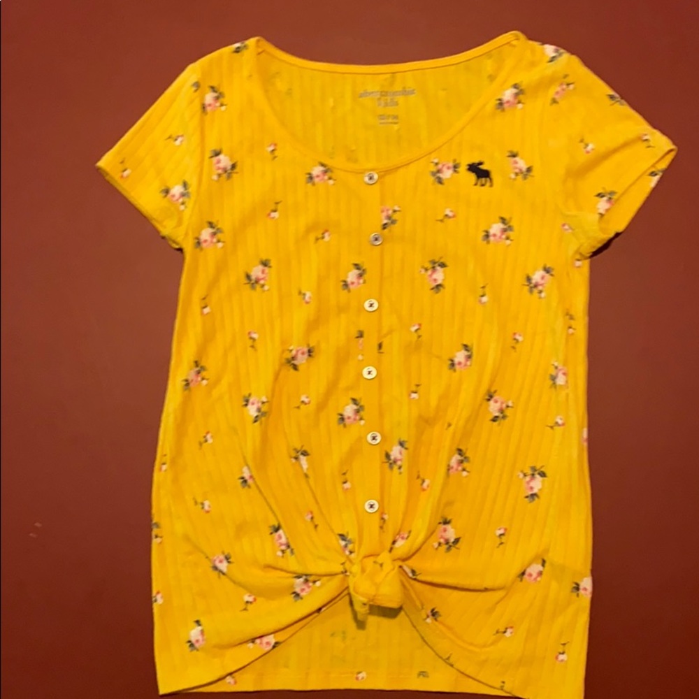 Yellow floral Abercrombie T